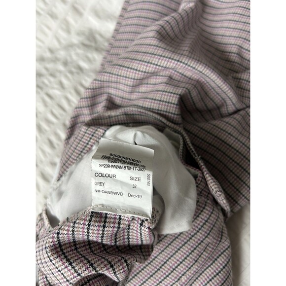 Pink Plaid Stretch Trousers Pants Women’s Size 32 Preppy Retro Academia Office - Picture 9 of 12